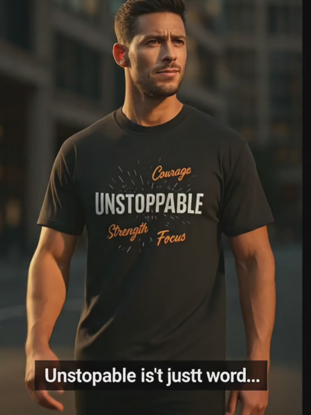 "Unstoppable" Motivational Tee, The Core Strength Graphic Tee
