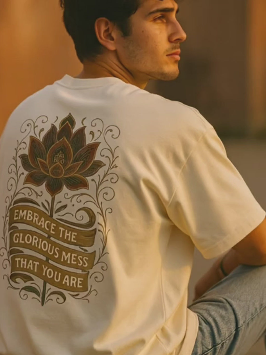 "Embrace the Mess" Lotus Tee, The Self-Love Mandala Tee