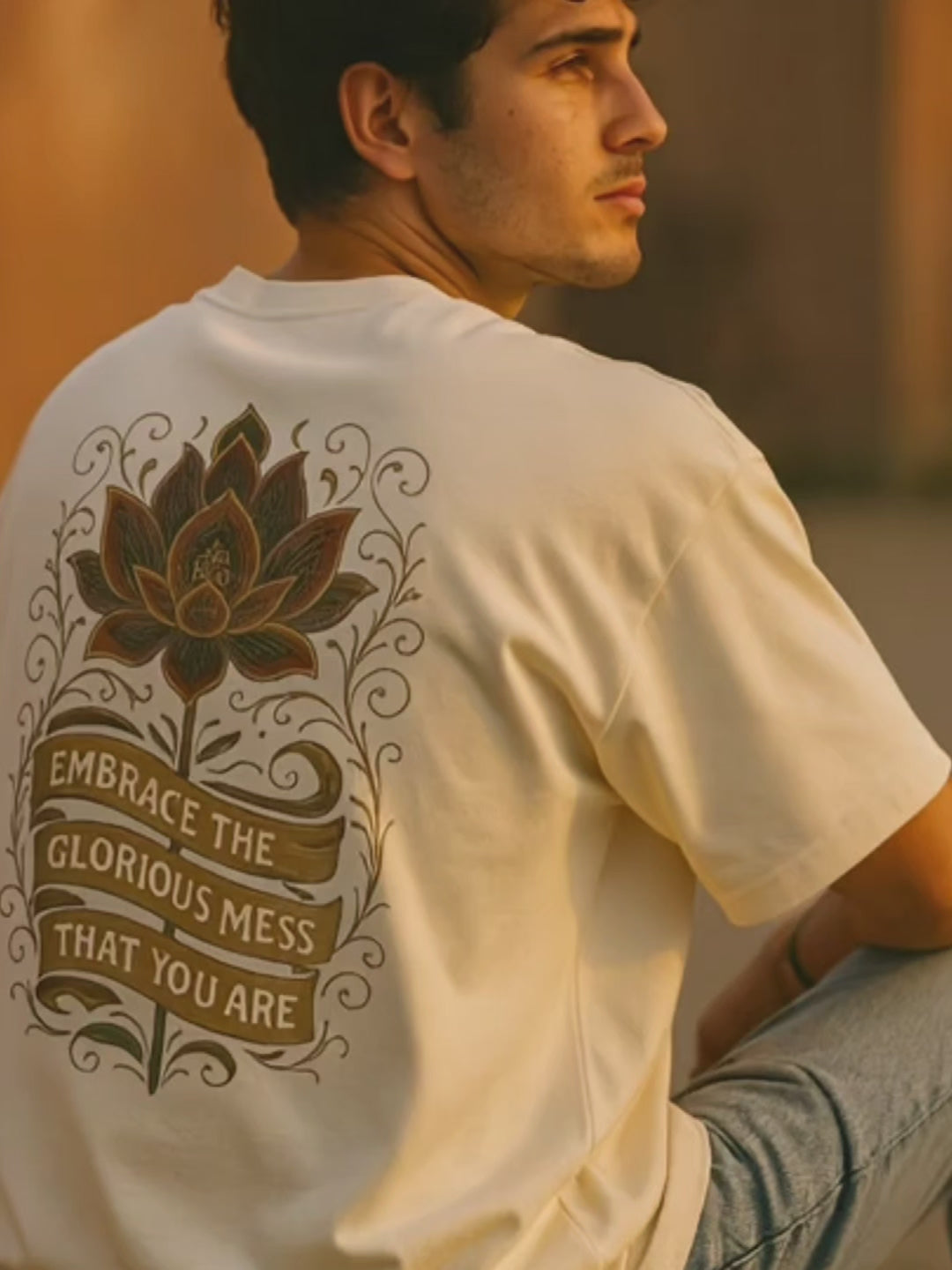 "Embrace the Mess" Lotus Tee, The Self-Love Mandala Tee
