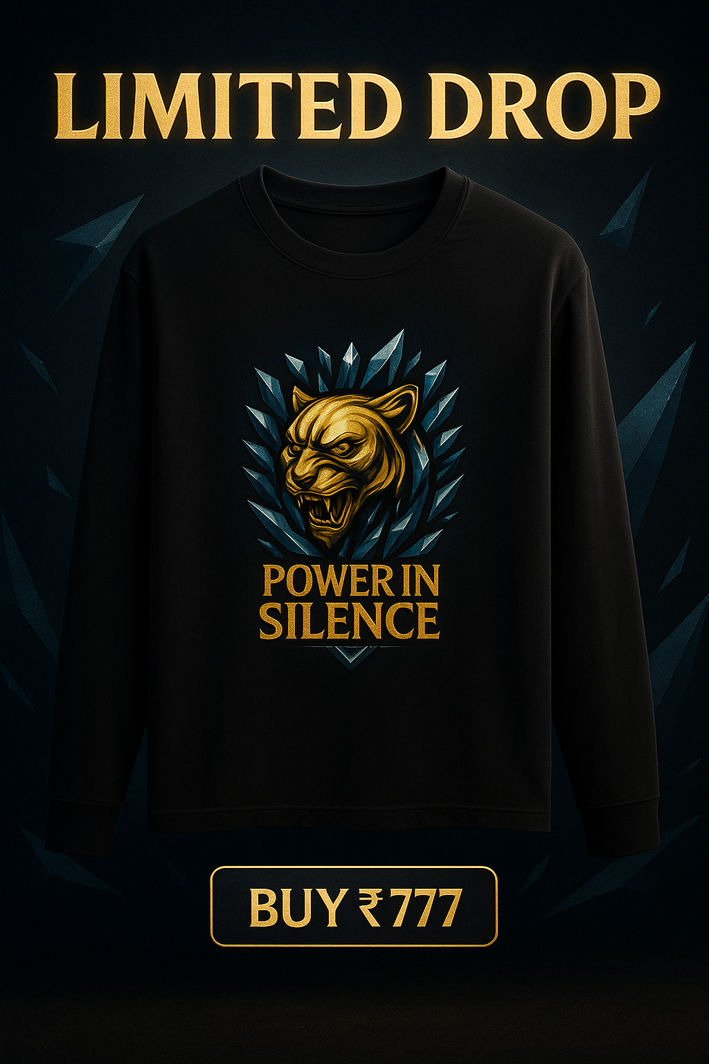POWER IN SILENCE Full Sleeve T-Shirt