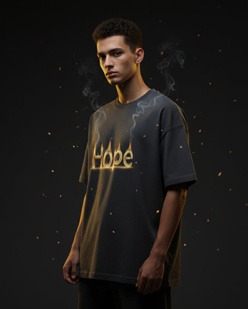 "Hope" Candlelight Graphic Tee, The Inner Glow Oversized Tee