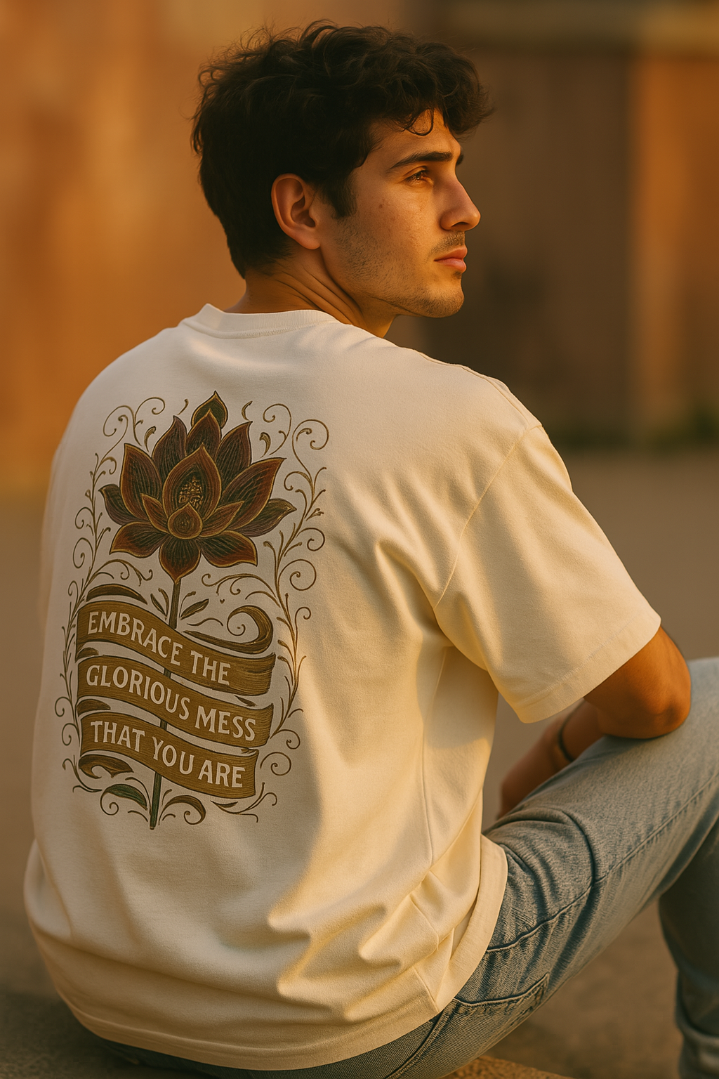"Embrace the Mess" Lotus Tee, The Self-Love Mandala Tee