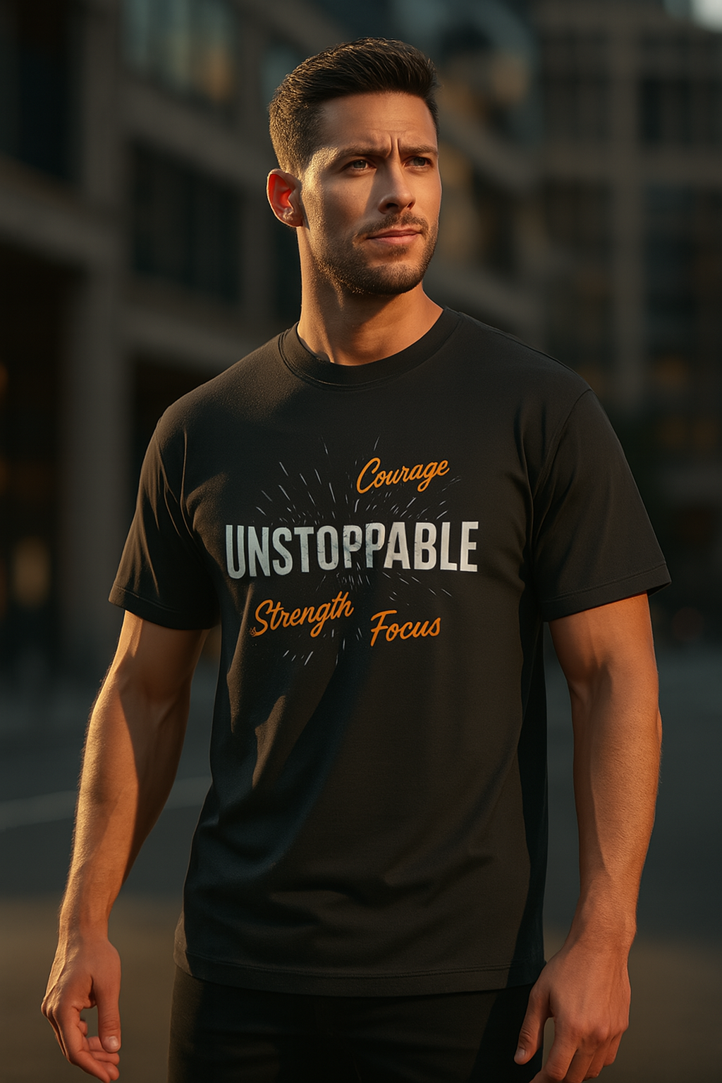 "Unstoppable" Motivational Tee, The Core Strength Graphic Tee